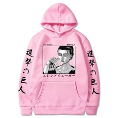 (Pink-S）Anime Attack on Titan Hoodie Cosplay Eren Yeager Printed Hoody цена и информация | Мужские толстовки | kaup24.ee