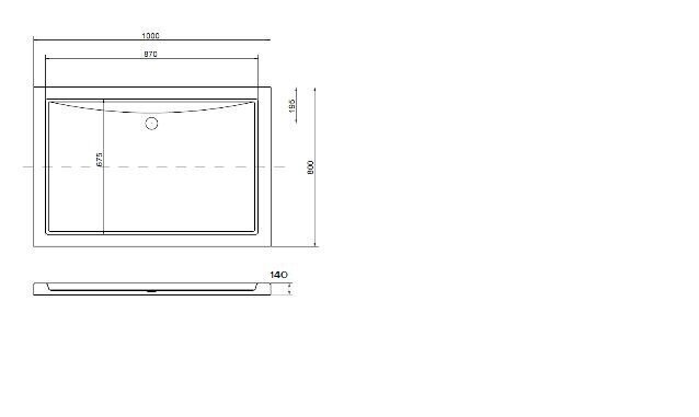 Dušialus Kerra Victor 100, 100x80/14cm цена и информация | Dušialused | kaup24.ee