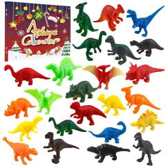 24tk Mini-Dinosauruse mänguasjad Pehmed mänguasjad Stressi leevendavad mänguasjad Lastele Jõulukingid цена и информация | Рождественские украшения | kaup24.ee