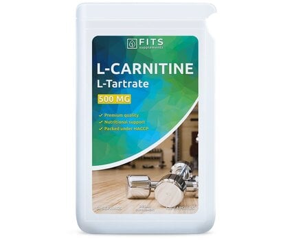 Toidulisand L-Karnitiin L-Tartraat 500 mg 120 kapslit hind ja info | Vitamiinid | kaup24.ee