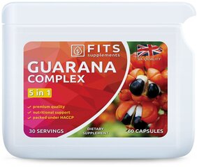 Toidulisand Guaraana 5 in 1 kompleks 60 kapslit цена и информация | Другие добавки и препараты | kaup24.ee