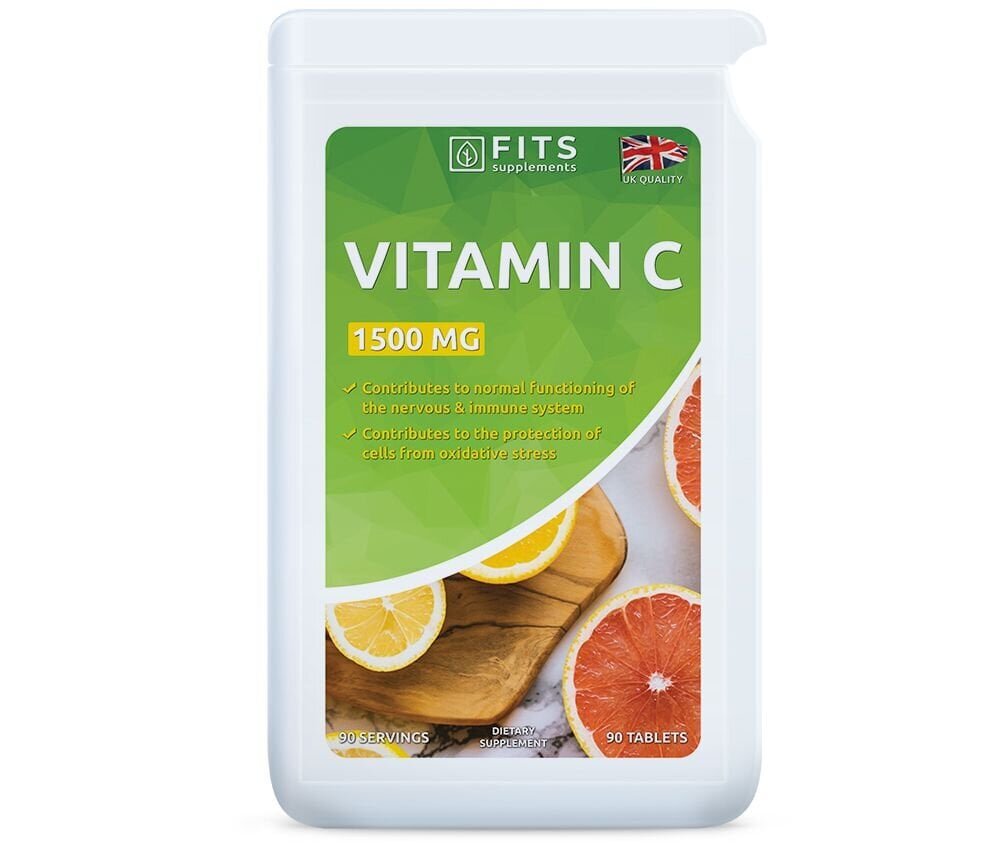 Toidulisand C-Vitamiin 1500 mg 90 tabletti hind ja info | Vitamiinid | kaup24.ee