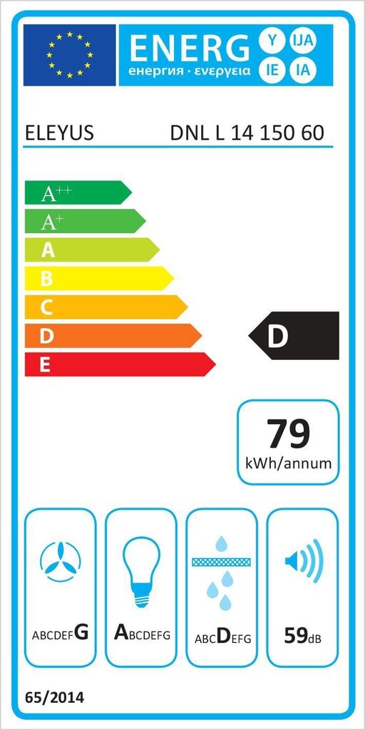 Eleyus Della 700 60 BL цена и информация | Õhupuhastid | kaup24.ee