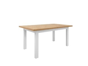 Раскладной стол BRW Erla, белый / коричневый цена и информация | Кухонные и обеденные столы | kaup24.ee