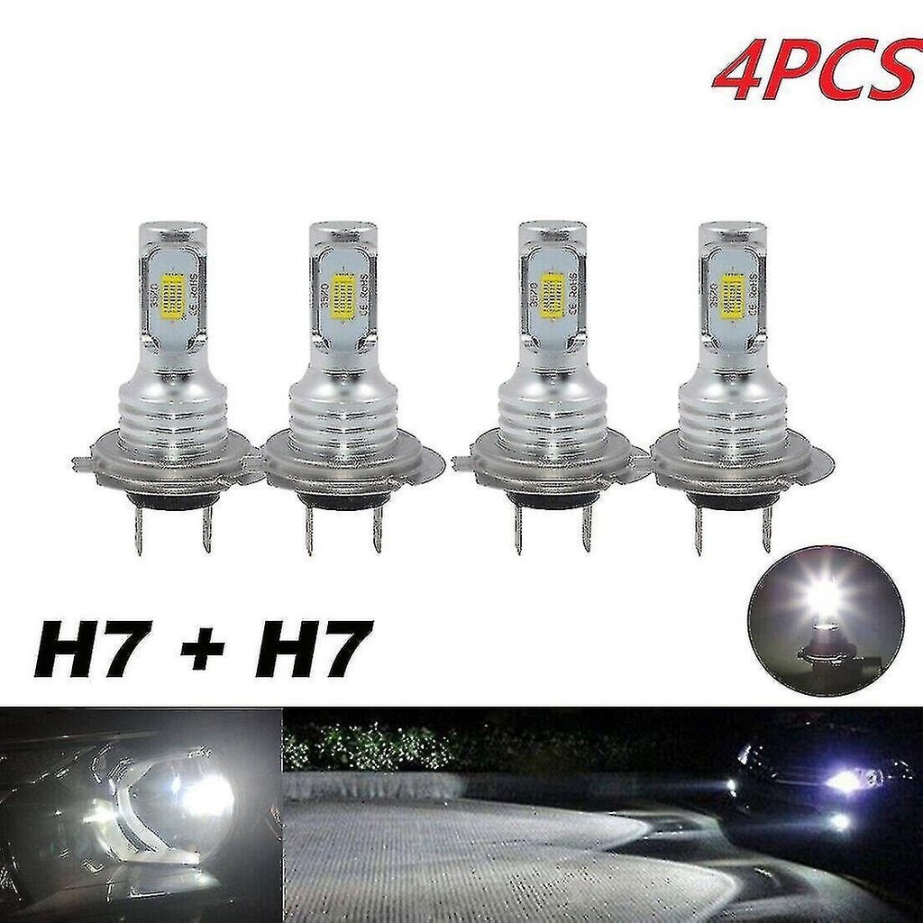 Mini H7 + H7 Combo Led esitulede komplekt, 4 tk hind ja info | Autotuled | kaup24.ee