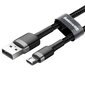 Baseus Cafule USB / mikro-USB QC3.0 2.4A 0.5M kaabel must - hall (CAMKLF-AG1) hind ja info | Mobiiltelefonide kaablid | kaup24.ee