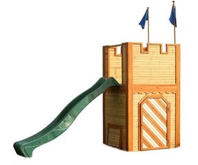 Деревянный игровой замок с горкой Axi Arthur, коричневый цена и информация | Детские игровые домики | kaup24.ee