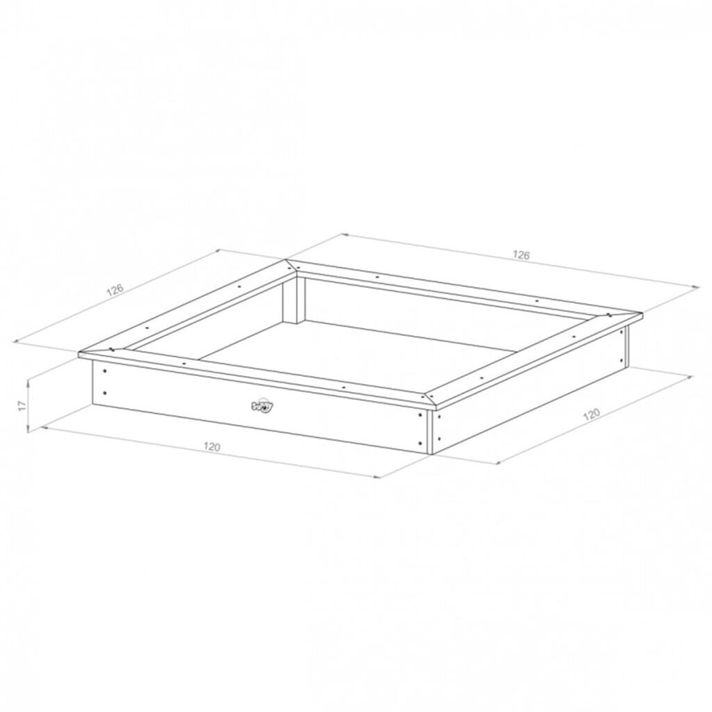 Puidust liivakast Sunny 127 x 127 cm hind ja info | Liivakastid, liiv ja mänguasjad | kaup24.ee