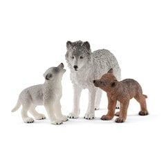 Фигурки Мать волчица и волчата Schleich Wild Life цена и информация | Игрушки для мальчиков | kaup24.ee