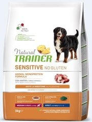 Natural Trainer Sensitive No Gluten для собак средних и крупных пород с утятиной 3кг цена и информация |  Сухой корм для собак | kaup24.ee