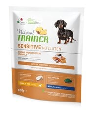 Natural trainer dog sensitive no gluten adult mini salmon - безглютеновый сухой корм с лососем для взрослых собак мелких пород цена и информация | Сухой корм для собак | kaup24.ee