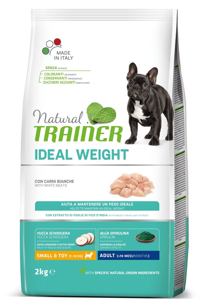Kuivtoit koertele valge lihaga Natural Trainer Ideal Weight väikestele ja eriti väikestele koeratõugudele, 2 kg hind ja info | Kuivtoit koertele | kaup24.ee