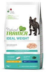 Kuivtoit koertele valge lihaga Natural Trainer Ideal Weight väikestele ja eriti väikestele koeratõugudele, 7 kg hind ja info | Kuivtoit koertele | kaup24.ee