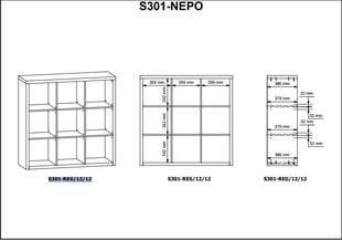 Riiul Nepo Plus REG/12/12, valge цена и информация | полка | kaup24.ee