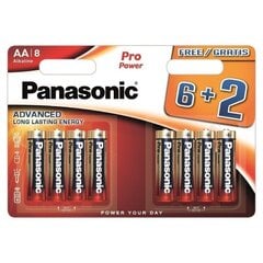 Panasonic батарейки LR6PPG/8BW (6+2) цена и информация | Батарейки | kaup24.ee