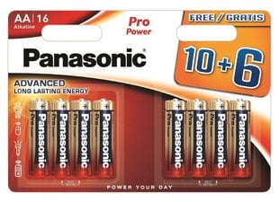 Panasonic Pro Power батарейки LR6PPG/16B 10+6 штук цена и информация | Батарейки | kaup24.ee