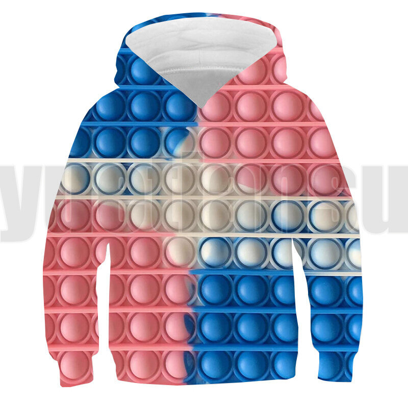 (POPit13-Kids-110 (4T)） 3D naljakad riided, anime POP It Hoodie, meeste ülisuur kampsun цена и информация | Poiste kampsunid, vestid ja jakid | kaup24.ee