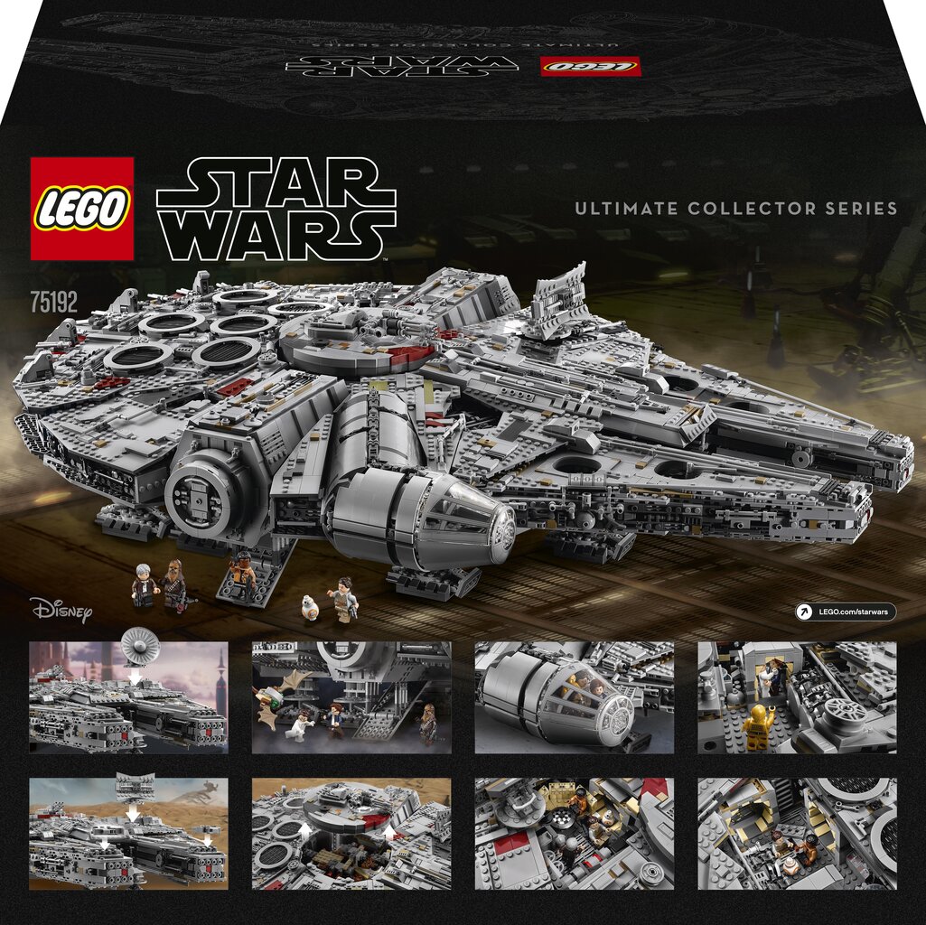 75192 LEGO® Star Wars Millennium Falcon цена и информация | Klotsid ja konstruktorid | kaup24.ee