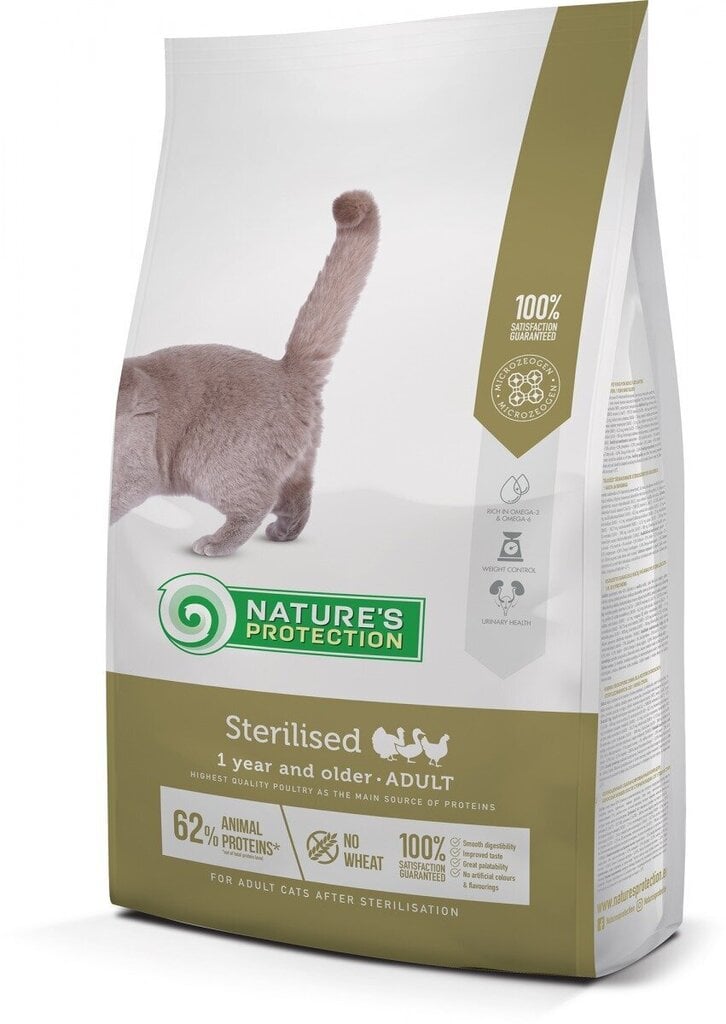 Kuivtoit steriliseeritud kassidele Nature‘s Protection Sterilised Adult Cat, 7 kg цена и информация | Kuivtoit kassidele | kaup24.ee