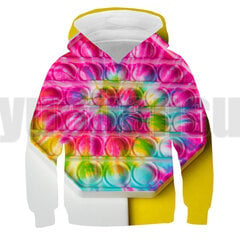 (POPit19-Kids-120 (6T)） 3D naljakad riided, anime POP It Hoodie, meeste ülisuur kampsun цена и информация | Свитеры, жилетки, пиджаки для мальчиков | kaup24.ee