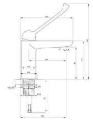 Valamusegisti Deante Alpinia Vital BGA 020C, chrome hind ja info | Vannitoa segistid | kaup24.ee