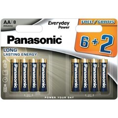 Panasonic Everyday Power батарейки LR6EPS/8B (6+2) цена и информация | Батарейки | kaup24.ee