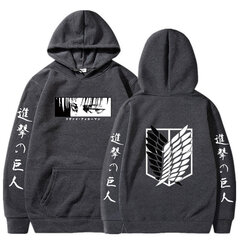 (LillaB-XL）Anime Hoodie Attack on Titan Pullover Casual pikkade varrukatega tänavarõivad Harajuku dressipluus Meeste/ Unisex цена и информация | Мужские толстовки | kaup24.ee