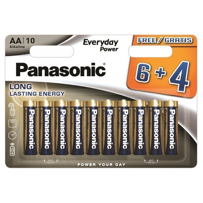 Patareid Panasonic LR6EPS/10BW (6+4) цена и информация | Patareid | kaup24.ee