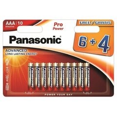 Patareid Panasonic LR03PPG/10B (6+4 tk) hind ja info | Patareid | kaup24.ee