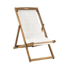 Раскладное кресло-шезлонг Finlay, белое цена и информация | Уличные cтулья | kaup24.ee