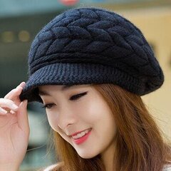 -1 Talve Beanies Kootud Naiste Müts Talvemütsid Naistele Naistele Nokamütsid Tüdrukud Skullies Mütsid Bonnet Femme Snapback Villane soe müts 2024 цена и информация | Женские шапки | kaup24.ee