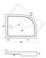 Poolringikujuline dušikabiin Besco Modern alusega, 100x185,120x185 cm цена и информация | Dušikabiinid | kaup24.ee