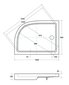 Poolringikujuline dušikabiin Besco Modern alusega, 100x185,120x185 cm hind ja info | Dušikabiinid | kaup24.ee