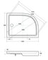 Poolringikujuline dušikabiin Besco Modern alusega, 100x185,120x185 cm hind ja info | Dušikabiinid | kaup24.ee