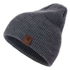 (54cm-60cmTumehall)1 tk Müts PU-kirjaga vabaaja nokamüts Meestele Naistele Soe kootud talvemüts Mood Soliidne Hip-hop Beanie Müts Unisex Cap цена и информация | Женские шапки | kaup24.ee