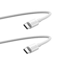 Jellico B1 Прочный-Мягкий Универсальный USB-C на USB-C Кабель для передачи данных и Быстрой зарядки PD 60W 1м Белый цена и информация | Кабели для телефонов | kaup24.ee