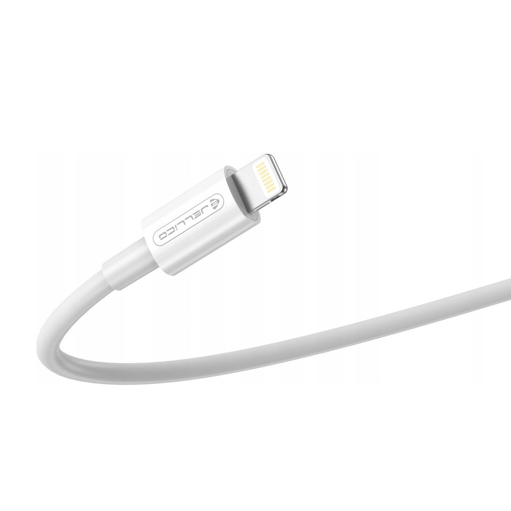 Jellico B1 Vastupidav-Pehme iPhone & iPad USB-C to Lightning Andmete & Kiire PD 20W Laadija Kaabel 1m Valge цена и информация | Mobiiltelefonide kaablid | kaup24.ee