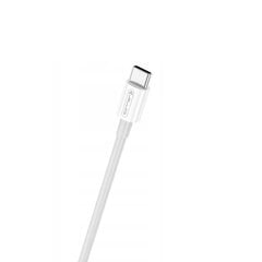 Jellico B1 Vastupidav-Pehme Universaalne USB to USB-C Andmete & Kiire PD 20W Laadimiskaabel 1m Valge hind ja info | Mobiiltelefonide kaablid | kaup24.ee