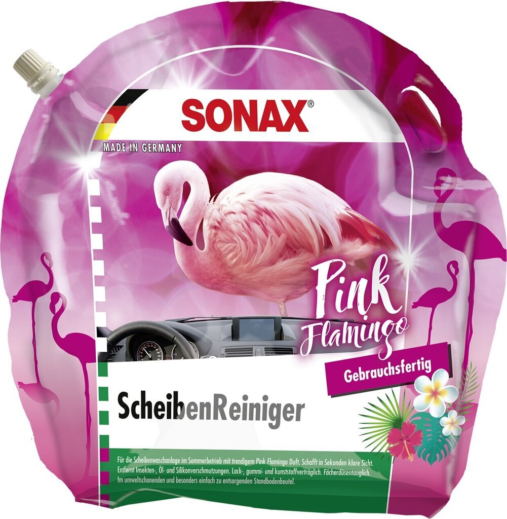 Sonax suvine aknapesuvedelik Pink Flamingo, 3L hind ja info | Antifriisid ja jahutusvedelikud | kaup24.ee