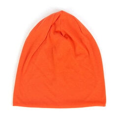 (oranž) Naised Mehed Unisex kootud talvemüts vabaaja nokamütsid Ühevärvilised Hip-hop Snap Slouch Skullies Bonnet nokamüts hind ja info | Naiste mütsid ja peapaelad | kaup24.ee