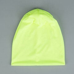 (Fluorestseeruv kollane) Naised Mehed Unisex kootud talvemüts vabaaja nokamütsid Ühevärvilised Hip-hop Snap Slouch Skullies Bonnet nokamüts hind ja info | Naiste mütsid ja peapaelad | kaup24.ee