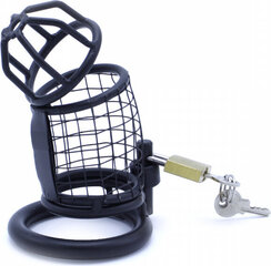 Kiotos Steel Chastity Cage Squares Black цена и информация | БДСМ и фетиш | kaup24.ee