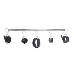 Kiotos Steel Spreader Bar deluxe set - Black Leather цена и информация | БДСМ и фетиш | kaup24.ee