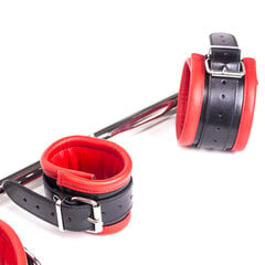 Kiotos Steel Spreader Bar deluxe set - Red Leather цена и информация | БДСМ и фетиш | kaup24.ee