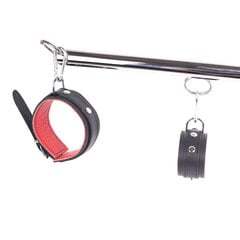 Kiotos Steel Spreader Bar set - Red Leather цена и информация | БДСМ и фетиш | kaup24.ee