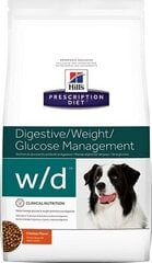 Hill's PD Prescription Diet Canine w/d kanaga, 1,5 kg hind ja info | Kuivtoit koertele | kaup24.ee