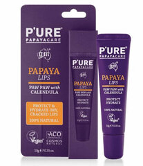 P'ure papaya lips - toitev huulepalsam 10g hind ja info | Huulepulgad, -läiked, -palsamid, vaseliin | kaup24.ee