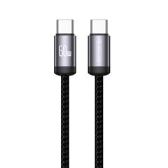 Jellico B27 Тканевый плетенный универсальный зарядный кабель USB-C на USB-C с быстрой зарядкой PD 60W 1м Черный цена и информация | Кабели для телефонов | kaup24.ee