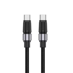 Jellico B26 Тканевый универсальный USB-C к USB-C кабель даных и быстрой зарядки 60W 1.2m Черный цена и информация | Кабели для телефонов | kaup24.ee