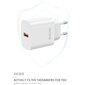 Jellico AK-165 USB 22.5W QC 3.0 Nutikas Kiire La Charger 1x USB (5-12V) + USB Lightning Kaabel 1m Valge цена и информация | Mobiiltelefonide laadijad | kaup24.ee